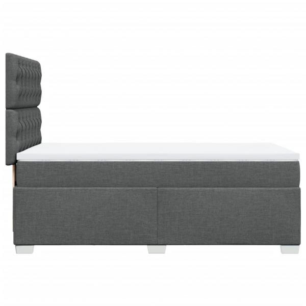 Boxspringbett mit Matratze Dunkelgrau 90x190 cm Stoff