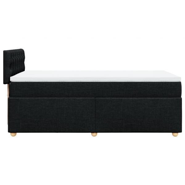 Boxspringbett mit Matratze Schwarz 90x190 cm Stoff