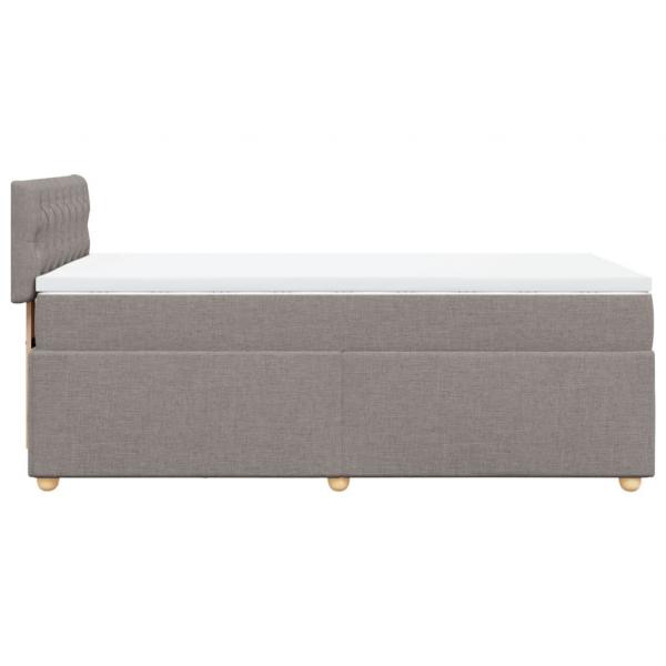 Boxspringbett mit Matratze Taupe 90x190 cm Stoff