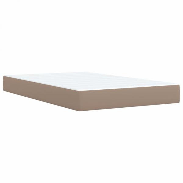 Boxspringbett Matratze Cappuccino-Braun 120x200cm Kunstleder