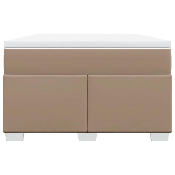 Boxspringbett Matratze Cappuccino-Braun 120x200cm Kunstleder