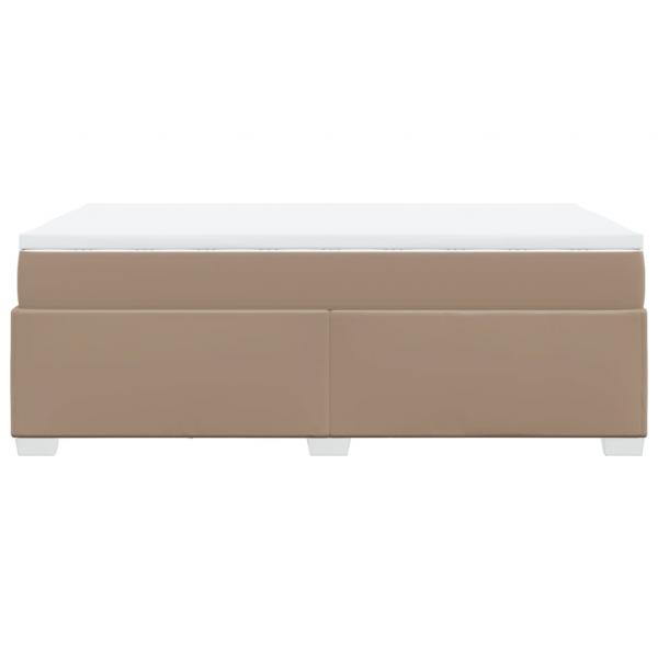 Boxspringbett Matratze Cappuccino-Braun 120x200cm Kunstleder