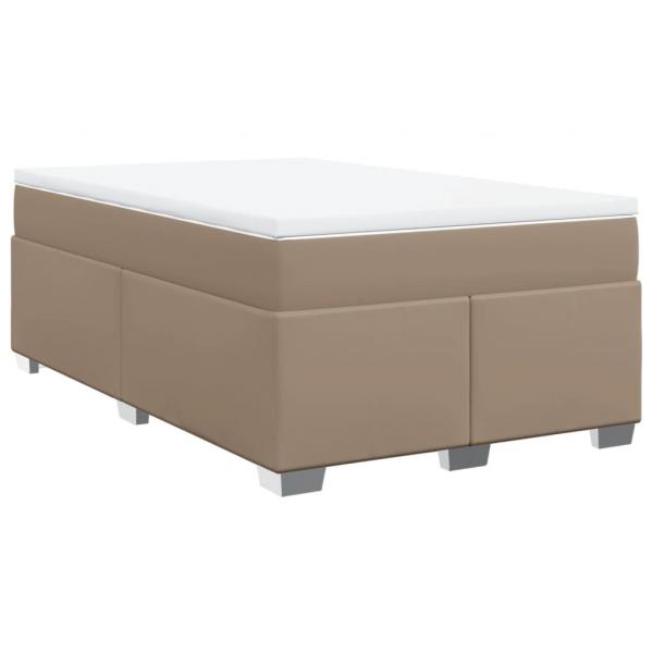 Boxspringbett Matratze Cappuccino-Braun 120x200cm Kunstleder