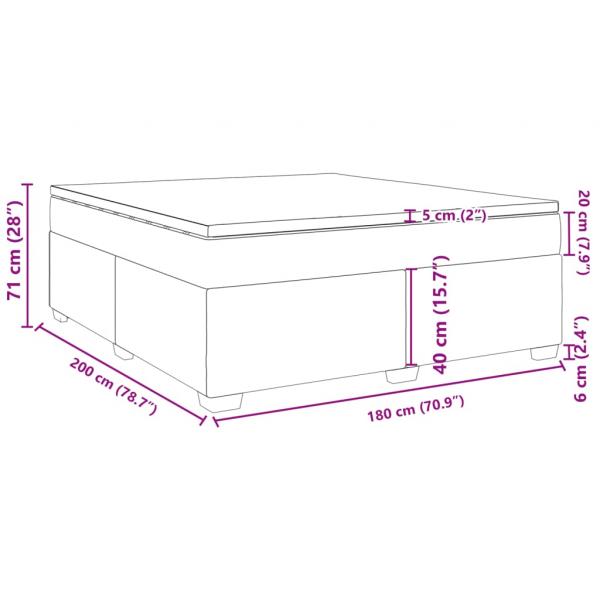 Boxspringbett mit Matratze Weiß 180x200 cm Kunstleder