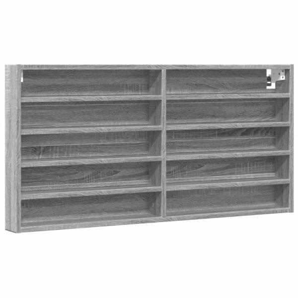 Vitrinenschrank Grau Sonoma 100x8,5x50 cm Holzwerkstoff