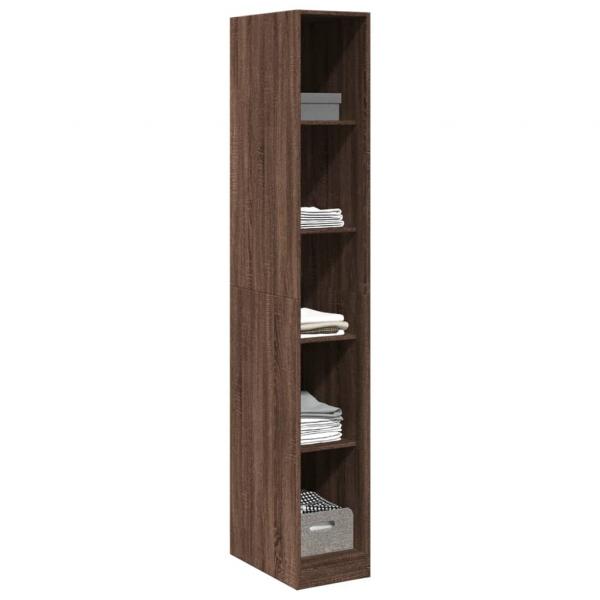 Kleiderschrank Braun Eichen-Optik 30x50x200 cm Holzwerkstoff