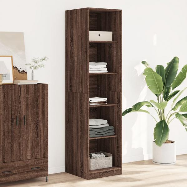 ARDEBO.de - Kleiderschrank Braun Eichen-Optik 50x50x200 cm Holzwerkstoff