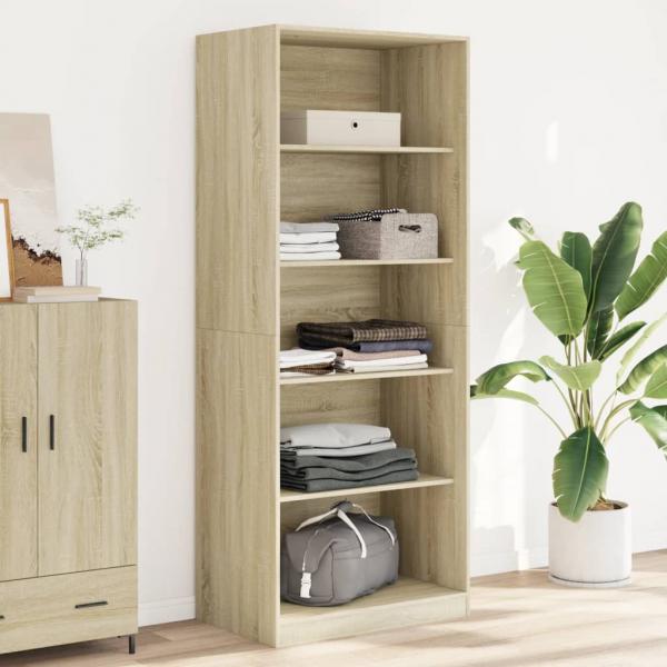 ARDEBO.de - Kleiderschrank Sonoma-Eiche 80x50x200 cm Holzwerkstoff