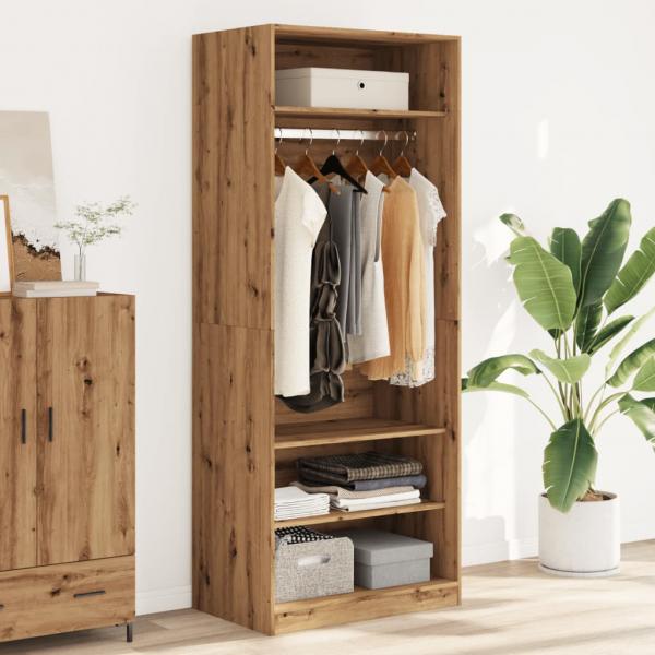 ARDEBO.de - Kleiderschrank Artisan-Eiche 80x50x200 cm Holzwerkstoff