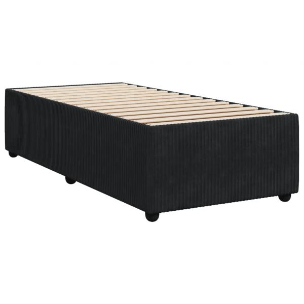 Boxspringbett mit Matratze Schwarz 80x200 cm Samt