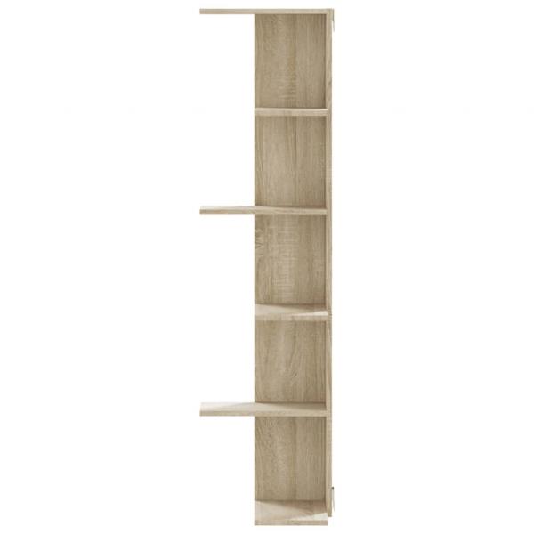 Wand-Eckregal Sonoma-Eiche 36,5x36,5x140 cm Holzwerkstoff