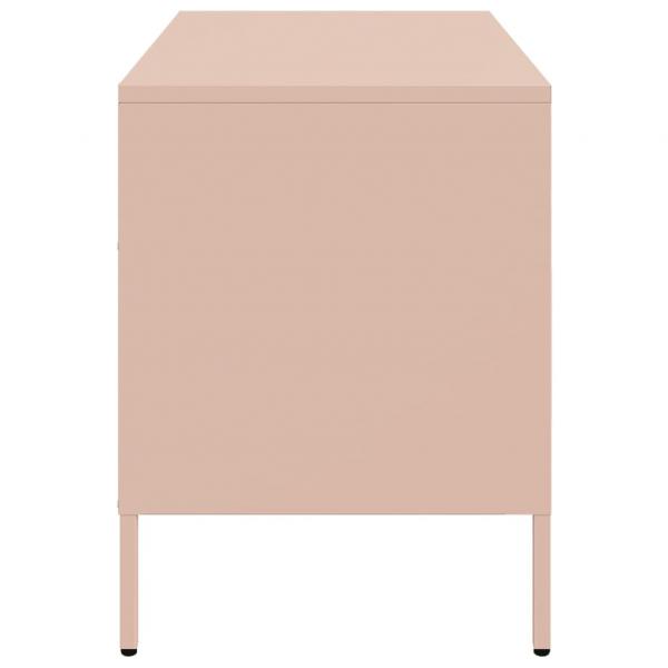 TV-Schrank Rosa 68x39x50,5 cm Stahl