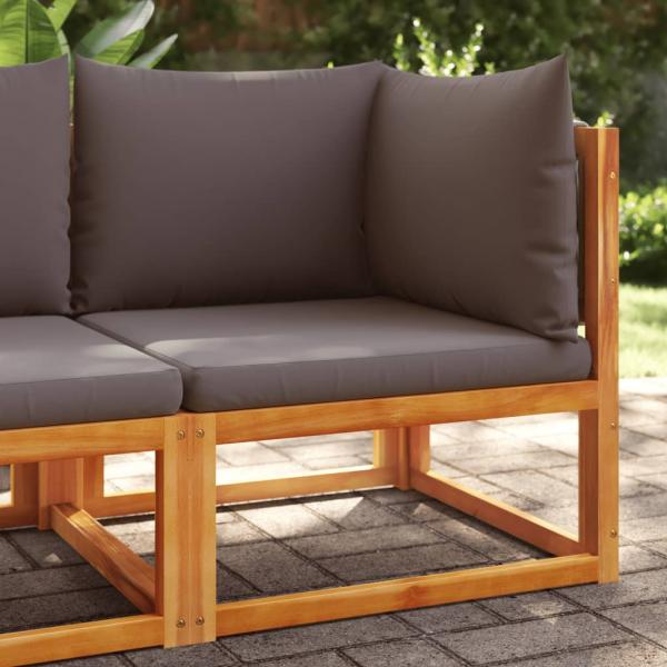 ARDEBO.de - Garten-Ecksofa mit Kissen Massivholz Akazie