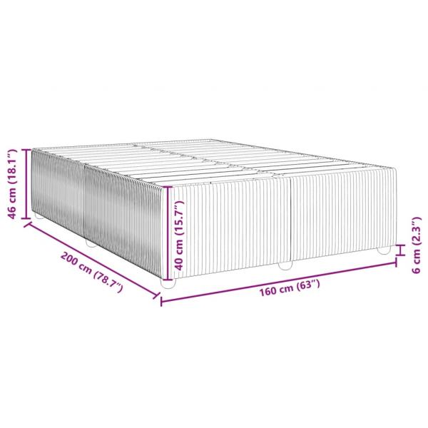 Bettgestell Rosa 160x200 cm Samt