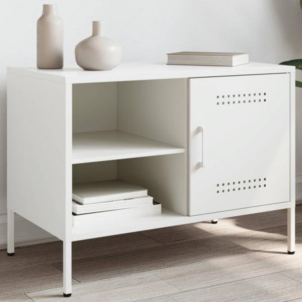 ARDEBO.de - TV-Schrank Weiß 68x39x50,5 cm Stahl