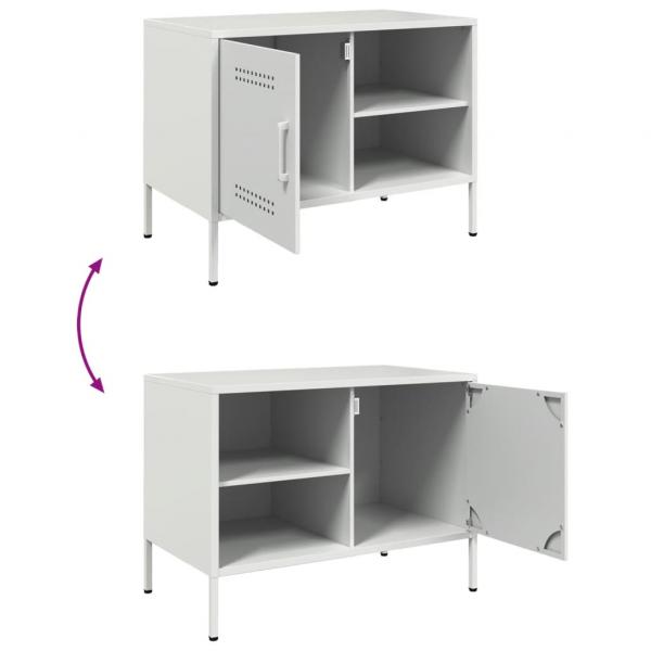 TV-Schrank Weiß 68x39x50,5 cm Stahl