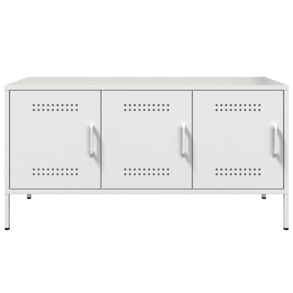 TV-Schrank Weiß 100,5x39x50,5 cm Stahl