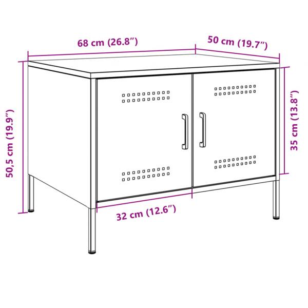 Couchtisch Rosa 68x50x50,5 cm Stahl