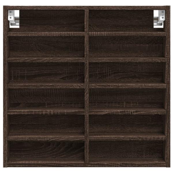 Vitrinenschrank Braun Eichen-Optik 60x8,5x58 cm Holzwerkstoff