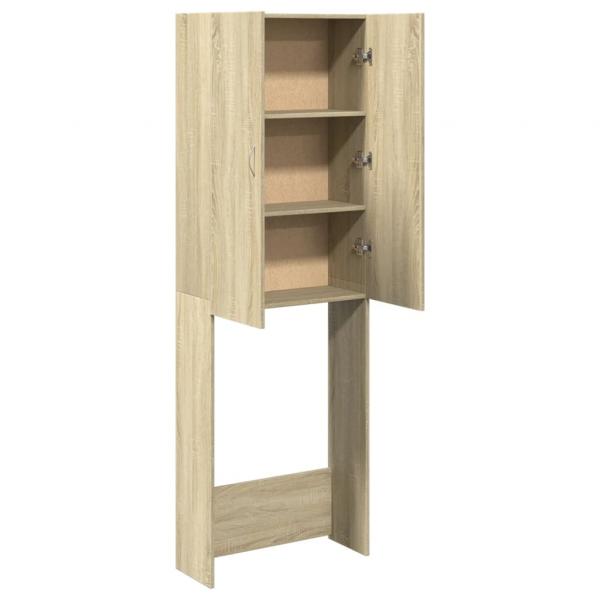 Waschmaschinenschrank Sonoma-Eiche 64x25,5x190 cm