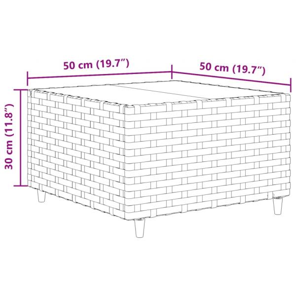 7-tlg. Garten-Lounge-Set mit Kissen Grau Poly Rattan