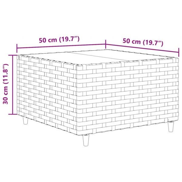 5-tlg. Garten-Lounge-Set mit Kissen Grau Poly Rattan