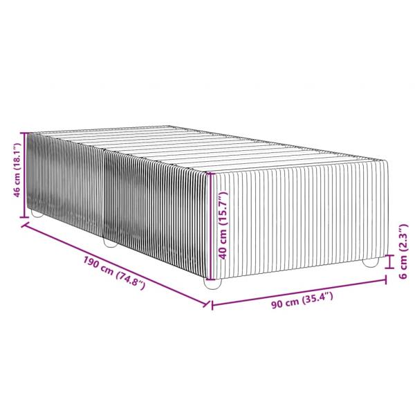 Bettgestell ohne Matratze Dunkelbraun 90x190 cm Stoff