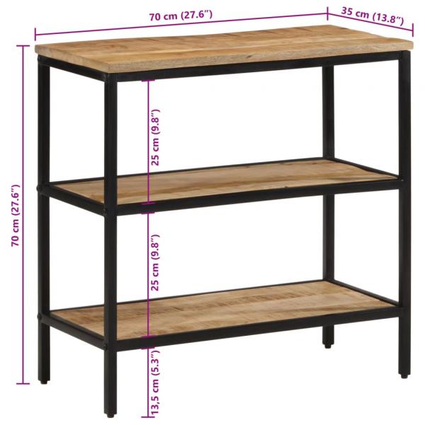 Konsolentisch 70x35x70 cm Raues Massivholz Mango