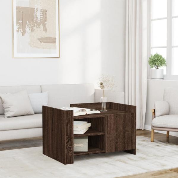 ARDEBO.de - Couchtisch Braun Eichen-Optik 80x50x50 cm Holzwerkstoff