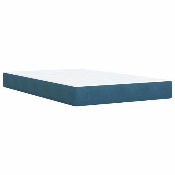 Boxspringbett mit Matratze Dunkelblau 120x190 cm Samt