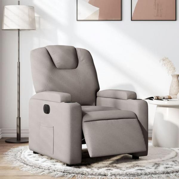 ARDEBO.de - Relaxsessel Elektrisch Taupe Stoff