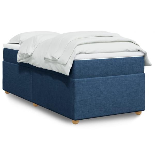 ARDEBO.de - Boxspringbett mit Matratze Blau 90x190 cm Stoff