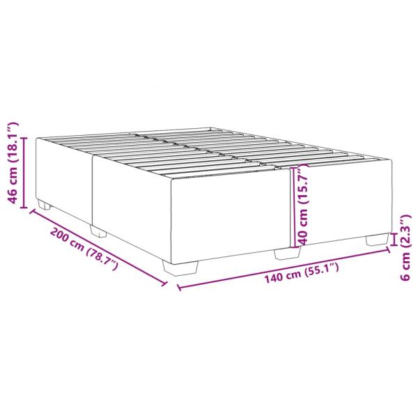 Bettgestell ohne Matratze Schwarz 140x200 cm Samt