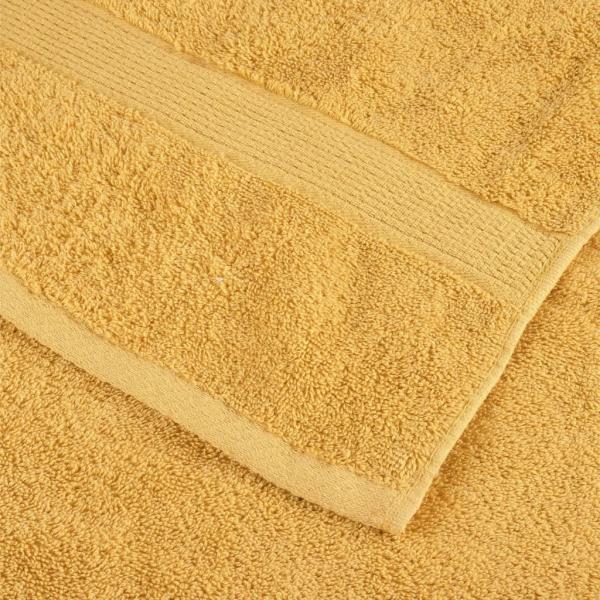 Premium-Handtücher SOLUND 4 Stk. Gold 100x200 cm 600 g/m²