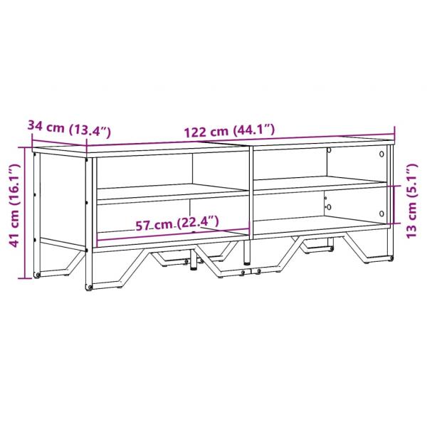 TV-Schrank Sonoma-Eiche 122x34x41 cm Holzwerkstoff