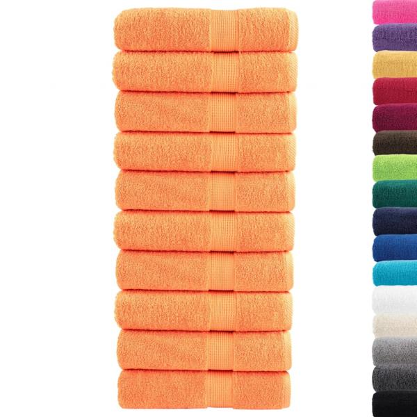 Premium-Handtücher SOLUND 10 Stk. Orange 50x100 cm 600 g/m²