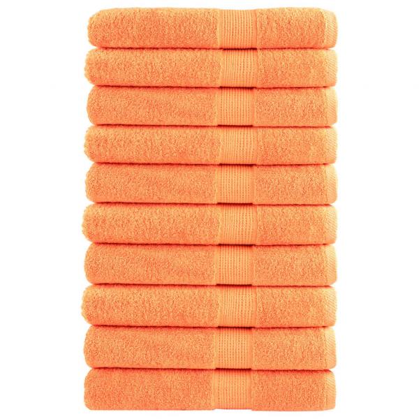 ARDEBO.de - Premium-Handtücher SOLUND 10 Stk. Orange 100x200 cm 600 g/m²