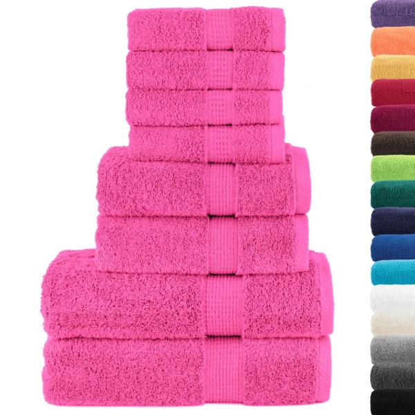 8 tlg. Premium-Handtuch-Set SOLUND Rosa 600 g/m²