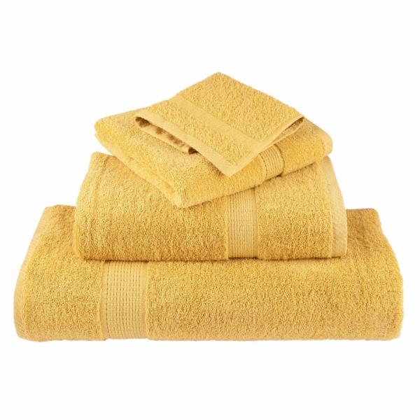 6 tlg. Premium-Handtuch-Set SOLUND Golden 600 g/m²