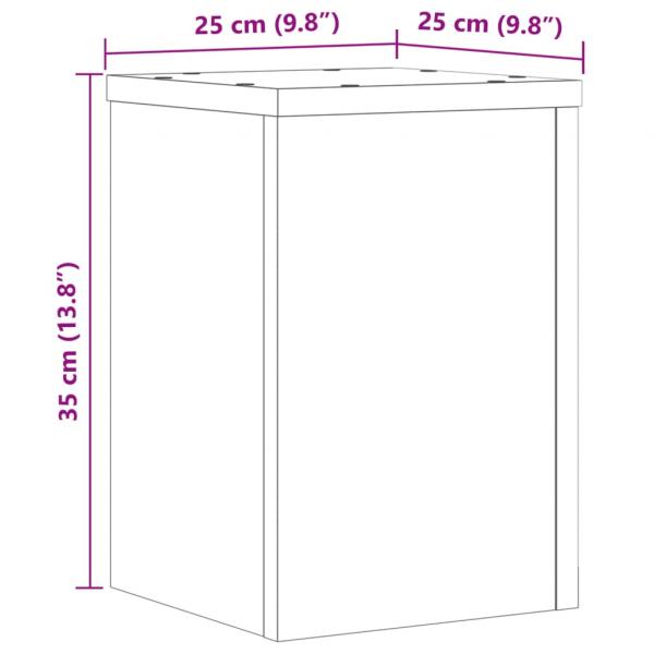 Pflanzenständer 2 Stk. Grau Sonoma 25x25x35 cm Holzwerkstoff