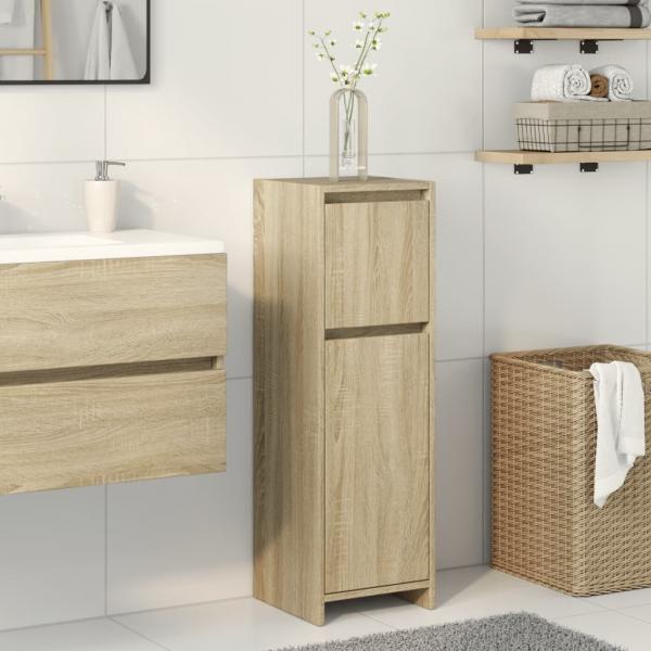 ARDEBO.de - Badezimmerschrank Sonoma-Eiche 30x30x95 cm Holzwerkstoff