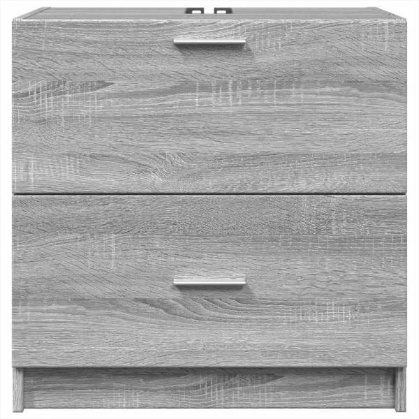 Waschbeckenunterschrank Grau Sonoma 59x37x59 cm Holzwerkstoff