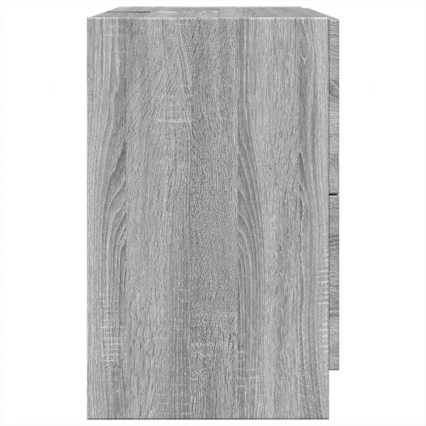 Waschbeckenunterschrank Grau Sonoma 59x37x59 cm Holzwerkstoff