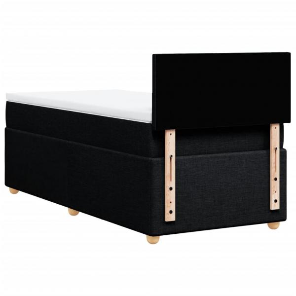 Boxspringbett mit Matratze Schwarz Stoff