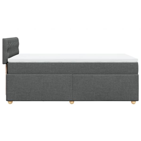 Boxspringbett mit Matratze Dunkelgrau Stoff