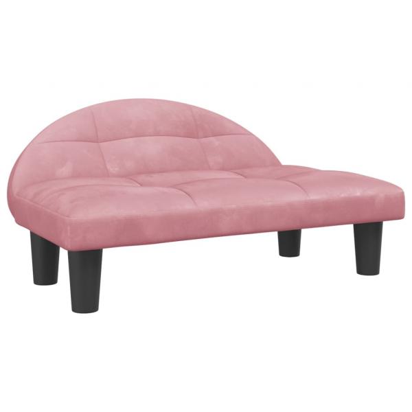 Hundebett Rosa 70x52x30 cm Samt