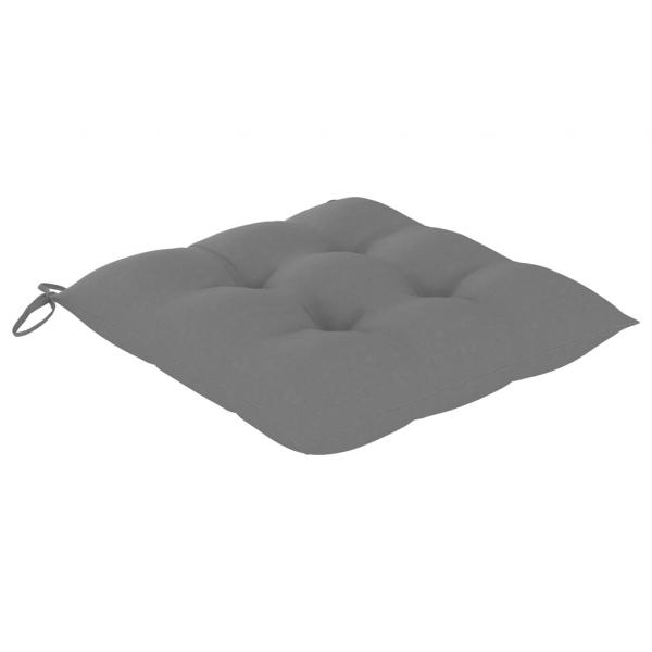 Stuhlkissen 2 Stk. Grau 40x40x7 cm Oxford-Gewebe