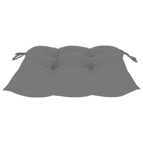 Stuhlkissen 2 Stk. Grau 40x40x7 cm Oxford-Gewebe