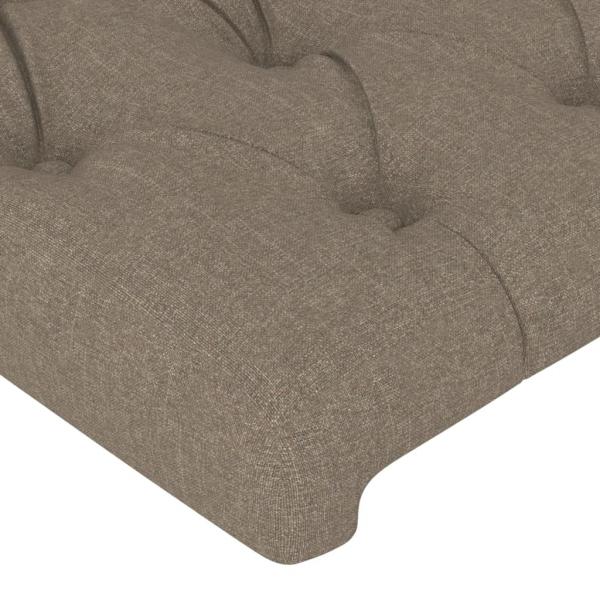 Bettgestell ohne Matratze Taupe 120x200 cm Stoff