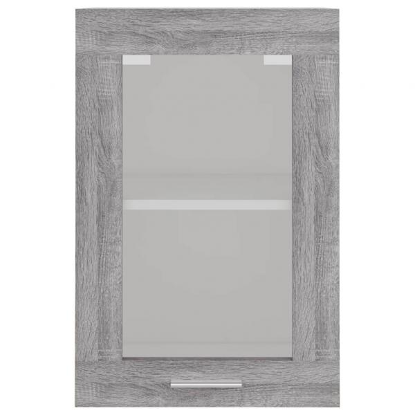 Hängeschrank Glas Grau Sonoma 40x31x60 cm Holzwerkstoff